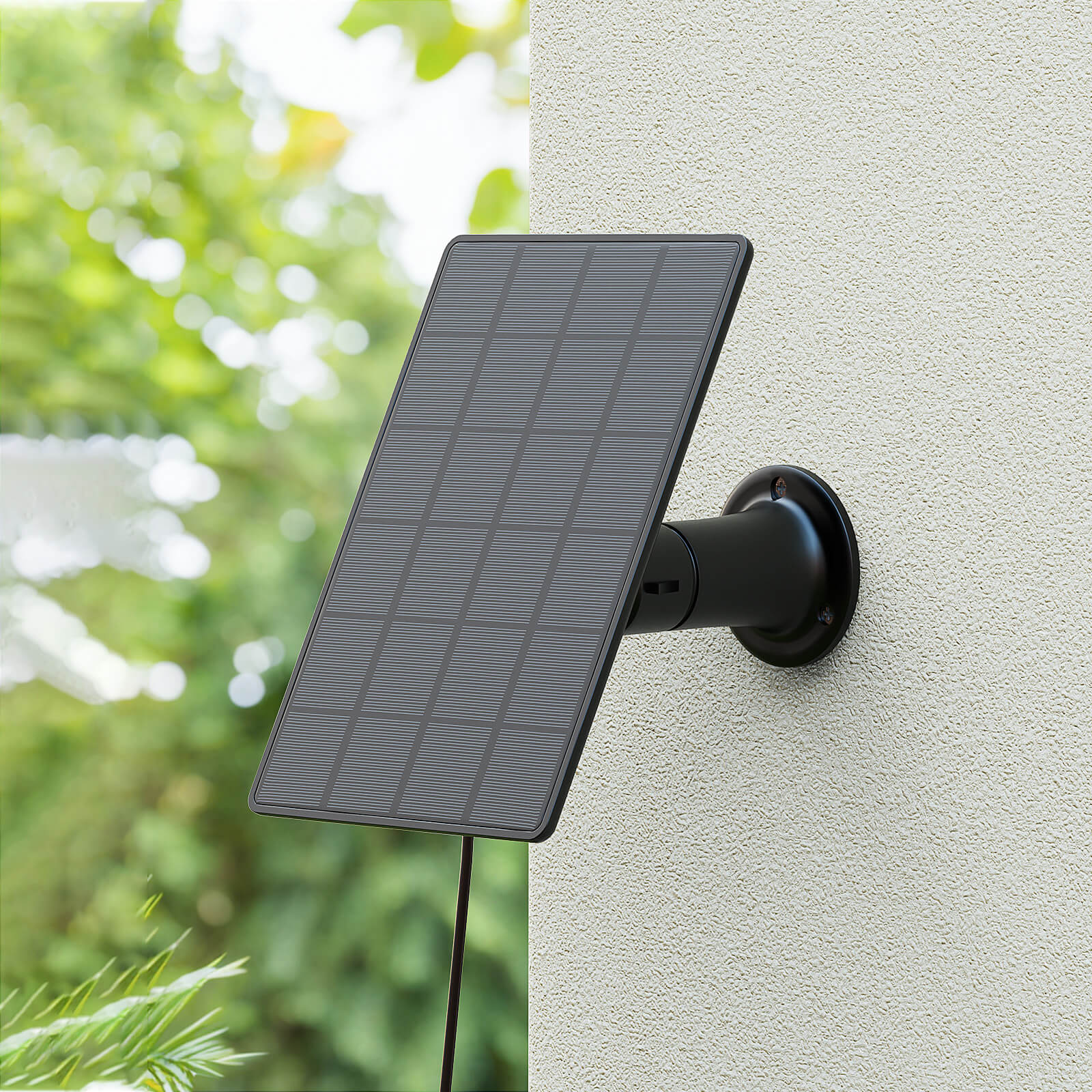 PerchMe Solar Panel for Bird Feeder Camera only, Type-C Charger, IP65 Waterproof for Outdoors, Continuously Power Supply, 360° Swivel Bracket