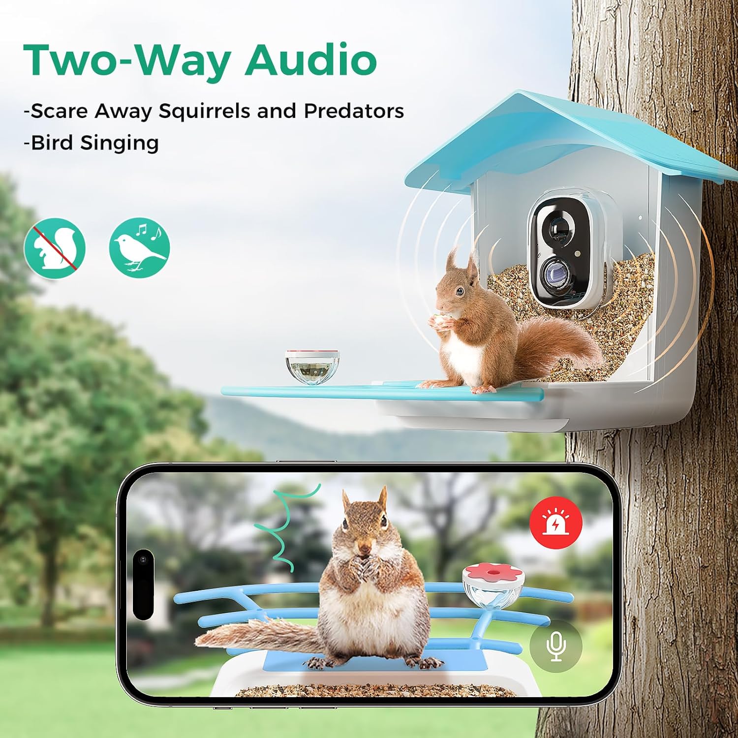 PerchMe Smart Bird Feeder Camera Wireless, Solar Powered, AI Recognition, Auto Capture & App Notify